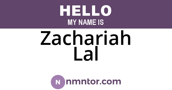 Zachariah Lal