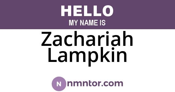 Zachariah Lampkin