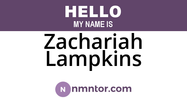 Zachariah Lampkins