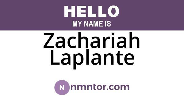 Zachariah Laplante