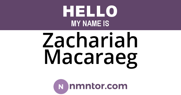 Zachariah Macaraeg