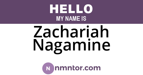 Zachariah Nagamine