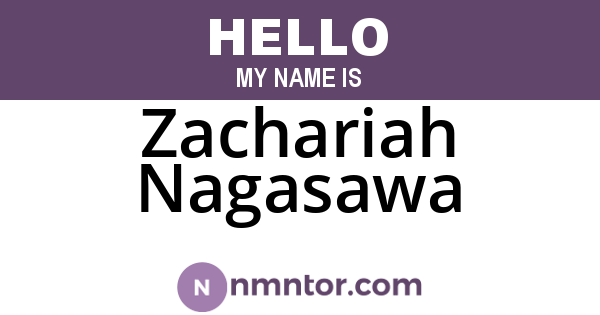 Zachariah Nagasawa