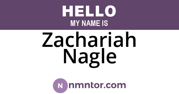 Zachariah Nagle
