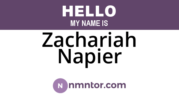 Zachariah Napier