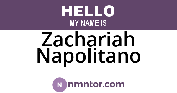 Zachariah Napolitano
