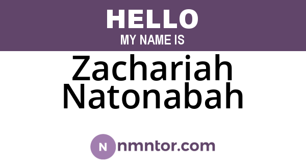 Zachariah Natonabah