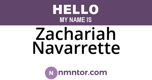 Zachariah Navarrette