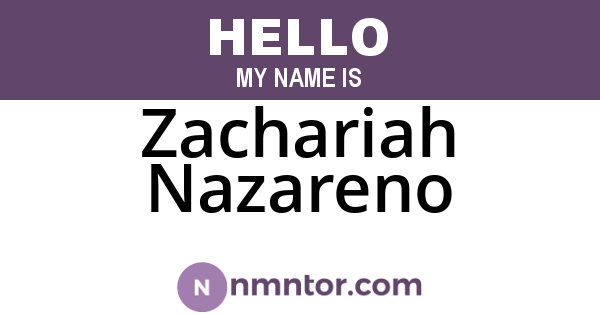 Zachariah Nazareno