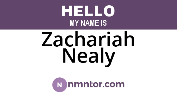 Zachariah Nealy