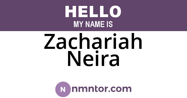 Zachariah Neira