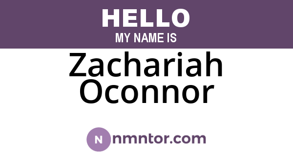 Zachariah Oconnor