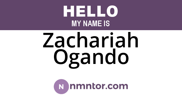 Zachariah Ogando