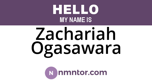 Zachariah Ogasawara