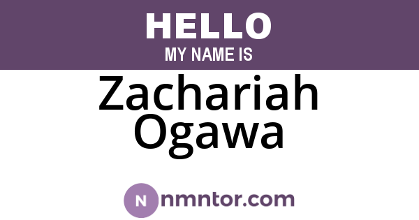 Zachariah Ogawa