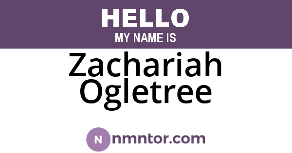 Zachariah Ogletree