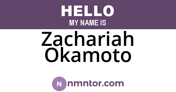 Zachariah Okamoto