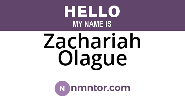 Zachariah Olague