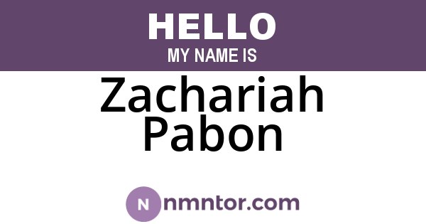 Zachariah Pabon