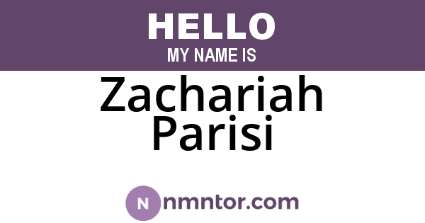 Zachariah Parisi