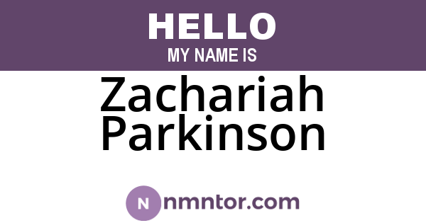 Zachariah Parkinson