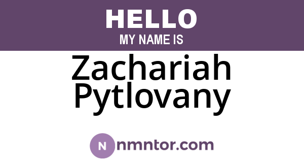 Zachariah Pytlovany