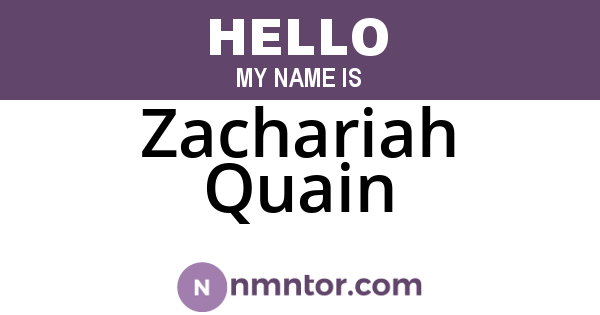 Zachariah Quain