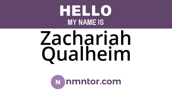 Zachariah Qualheim