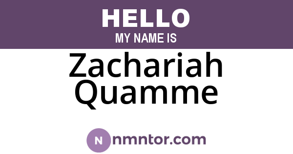 Zachariah Quamme