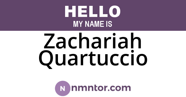 Zachariah Quartuccio