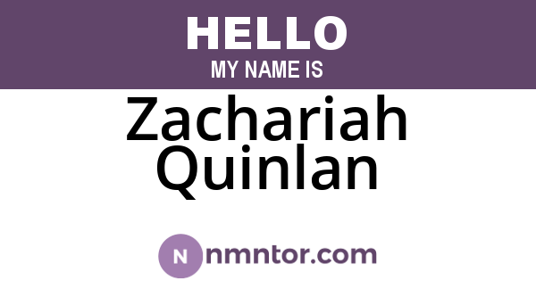 Zachariah Quinlan