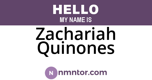 Zachariah Quinones