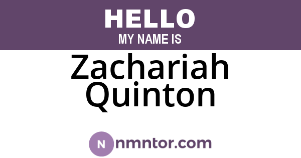 Zachariah Quinton