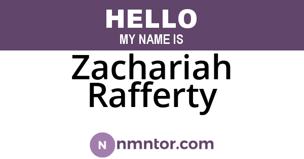 Zachariah Rafferty