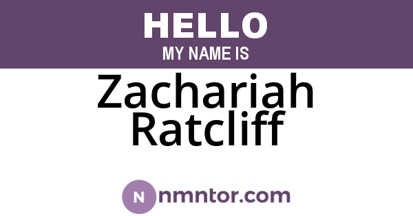 Zachariah Ratcliff