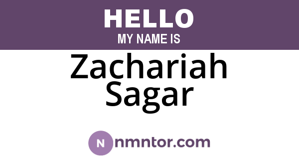 Zachariah Sagar