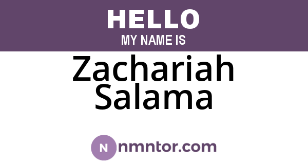 Zachariah Salama