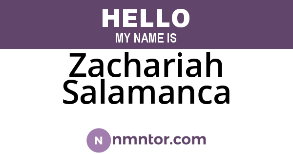 Zachariah Salamanca