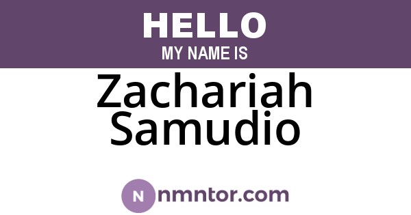 Zachariah Samudio