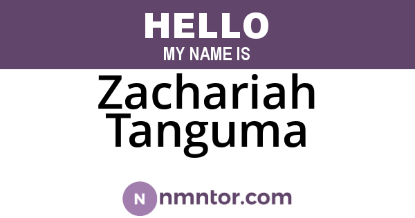 Zachariah Tanguma