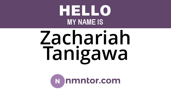 Zachariah Tanigawa