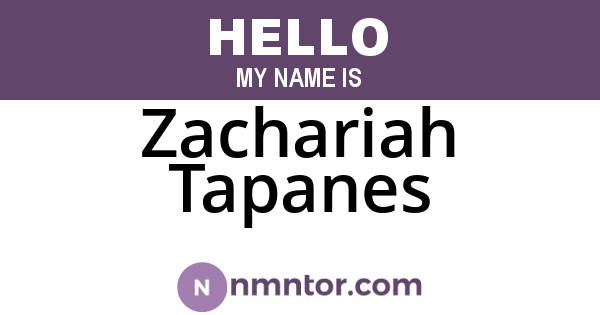 Zachariah Tapanes