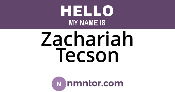 Zachariah Tecson