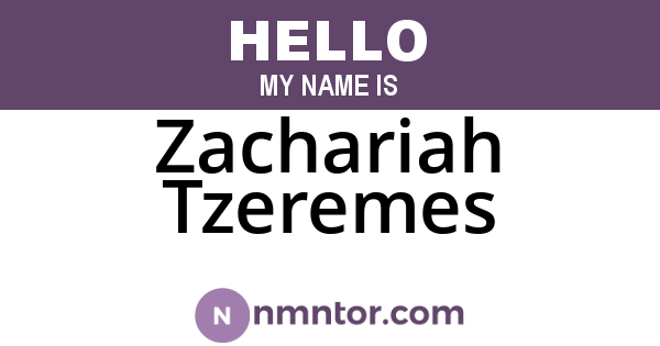 Zachariah Tzeremes