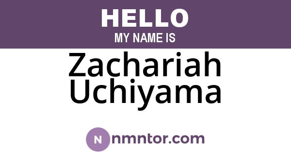 Zachariah Uchiyama