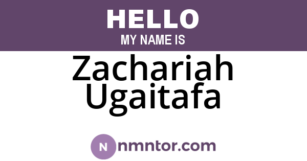 Zachariah Ugaitafa