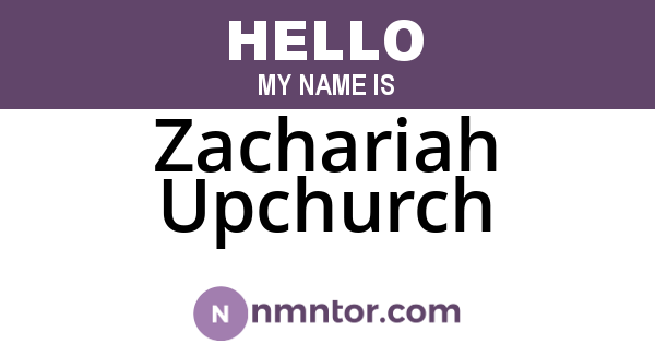 Zachariah Upchurch