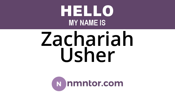 Zachariah Usher