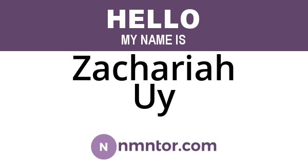Zachariah Uy