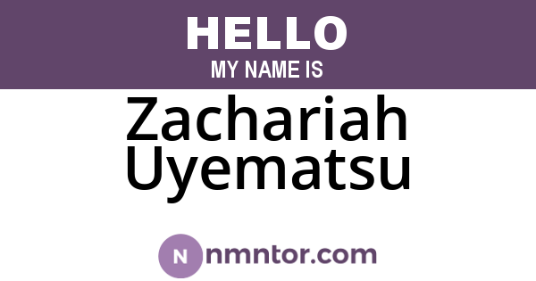 Zachariah Uyematsu